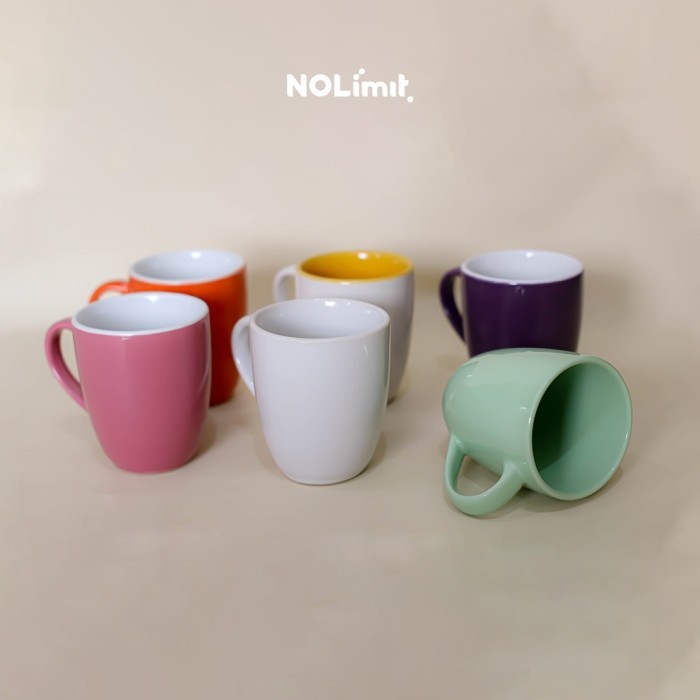 Terlaris NOLIMIT GELAS ESTETIK MUG KERAMIK CANGKIR KOPI CORNING 300 ML