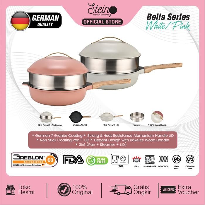 Panci Kukus Steincookware Bella Series Granite Coat Kukusan Stein Pot