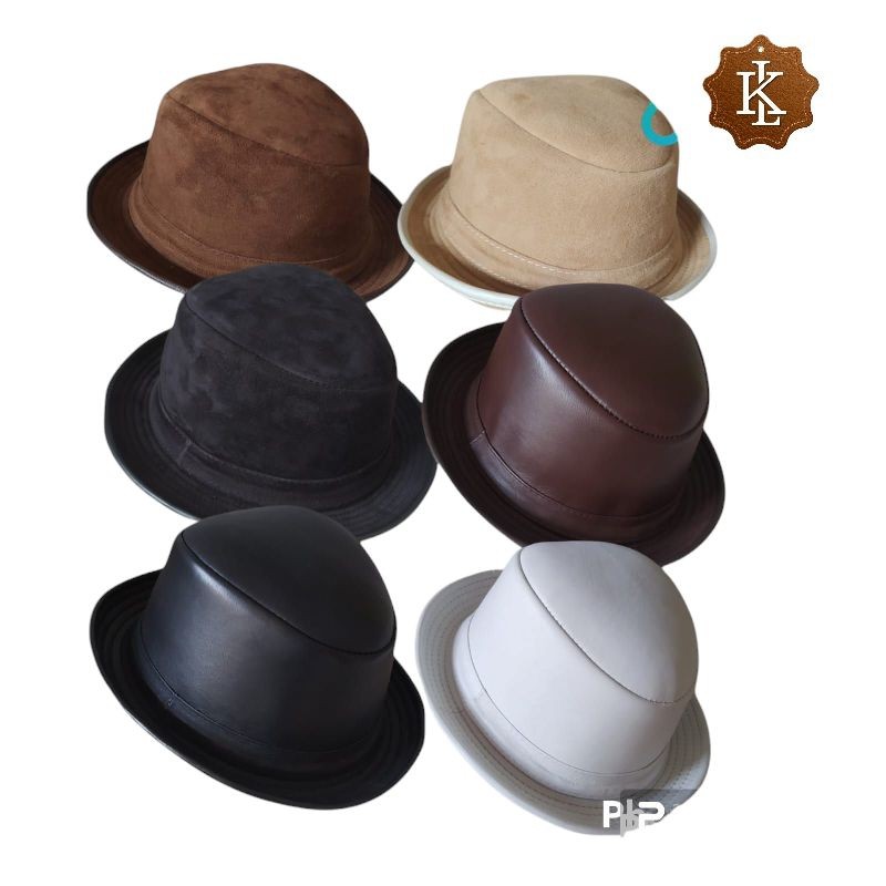 Beaded Bloom Topi Koboy Laken Fedora Pria Wanita Kulit Asli Sedia Big Size Ukuran Besar Xxl Xxxl