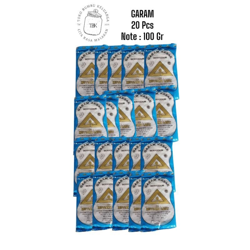 

Garam Promo 20 Pcs Beryodium Salt Halus Mutiara Laut Meja Dapur Masak