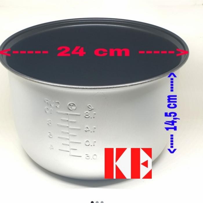 Panci Teflon Inner Pot Rice Cooker Miyako 1,8 Liter T=14,5Cm #Gratisongkir