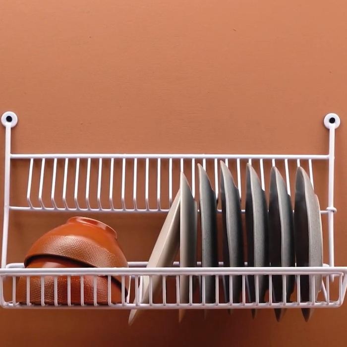 Rak Piring Gelas Gantung Dinding / Rak Piring Lipat / Rak Piring Wastafel / Rak Gantung Rak Piring