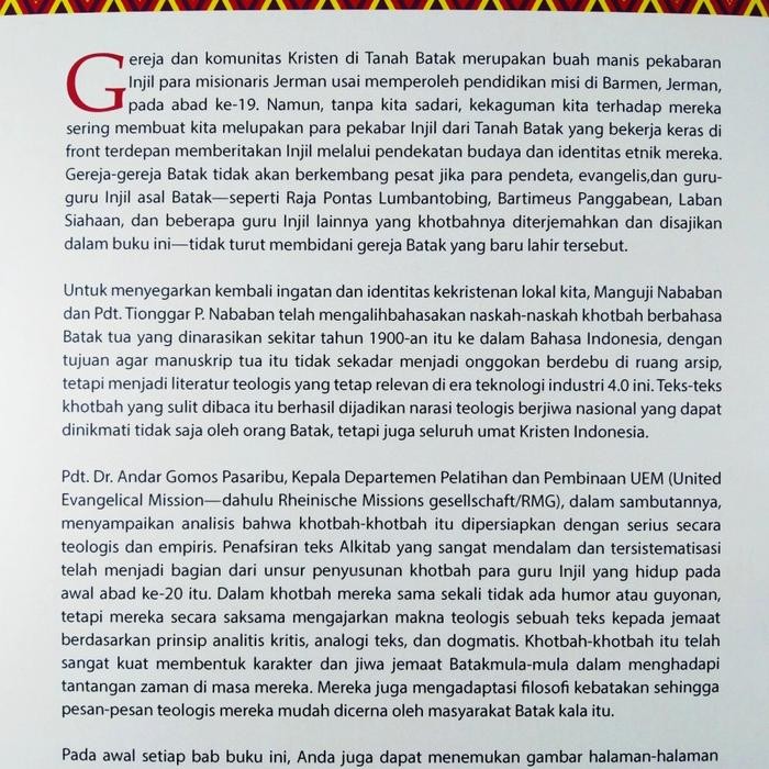 Promo Terbatas Buku Khotbah Para Perintis Kekristenan Di Tanah Batak Aman