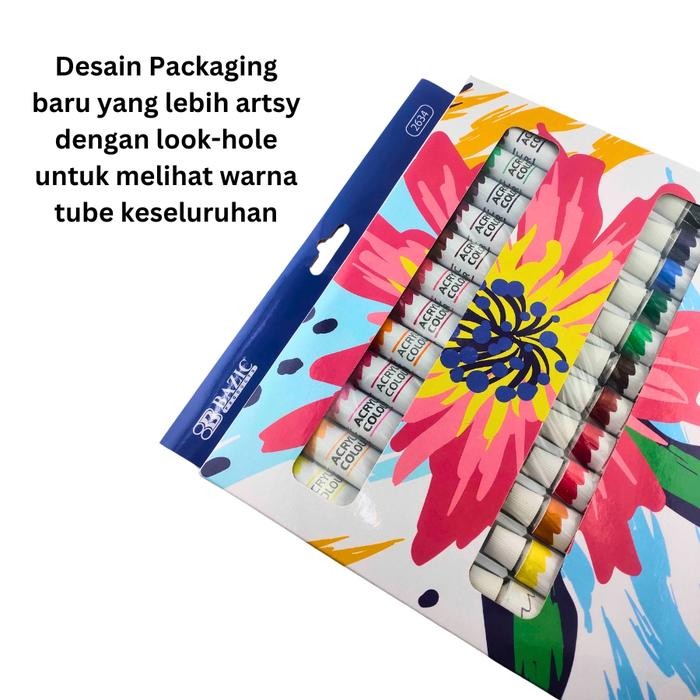 

Bazic Acrylic Paint Set 24 Colours 12Ml - Cat Akrilik #Gratisongkir