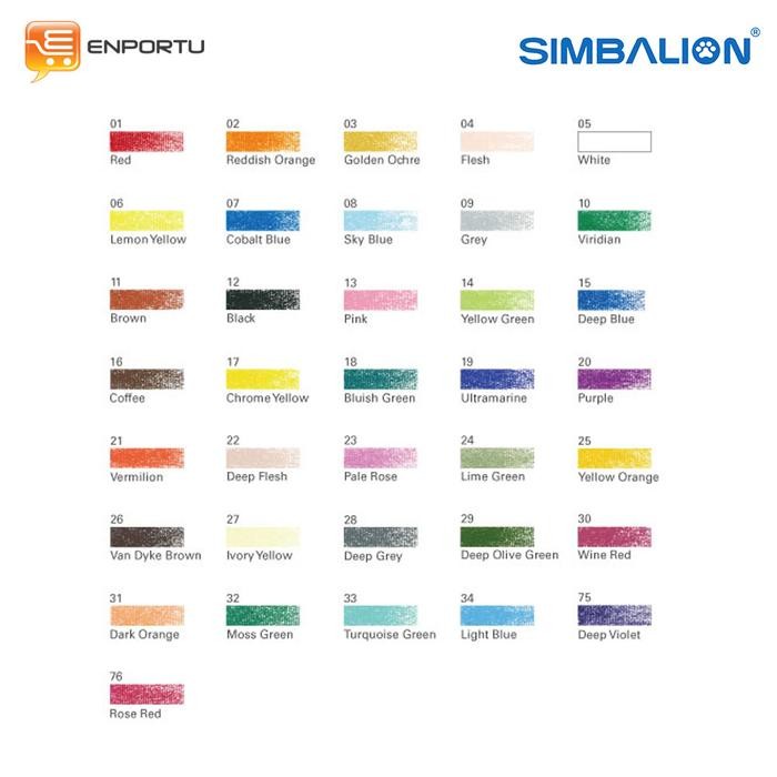 

Simbalion Soft Pastel 36 Colors Sp-36 #Gratisongkir