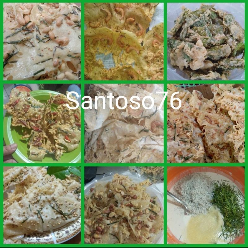 

Peyek kacang, peyek teri, peyek rebon , peyek kacang ijo, peyek kacang pedes