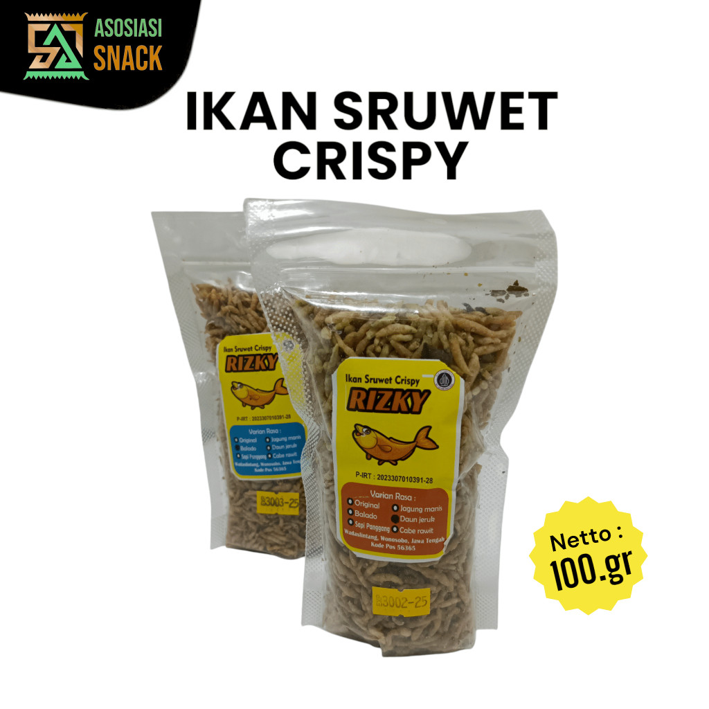 

IKAN SRUWET CRISPY enak gurih buat ngemil dan lauk pauk 100.gram