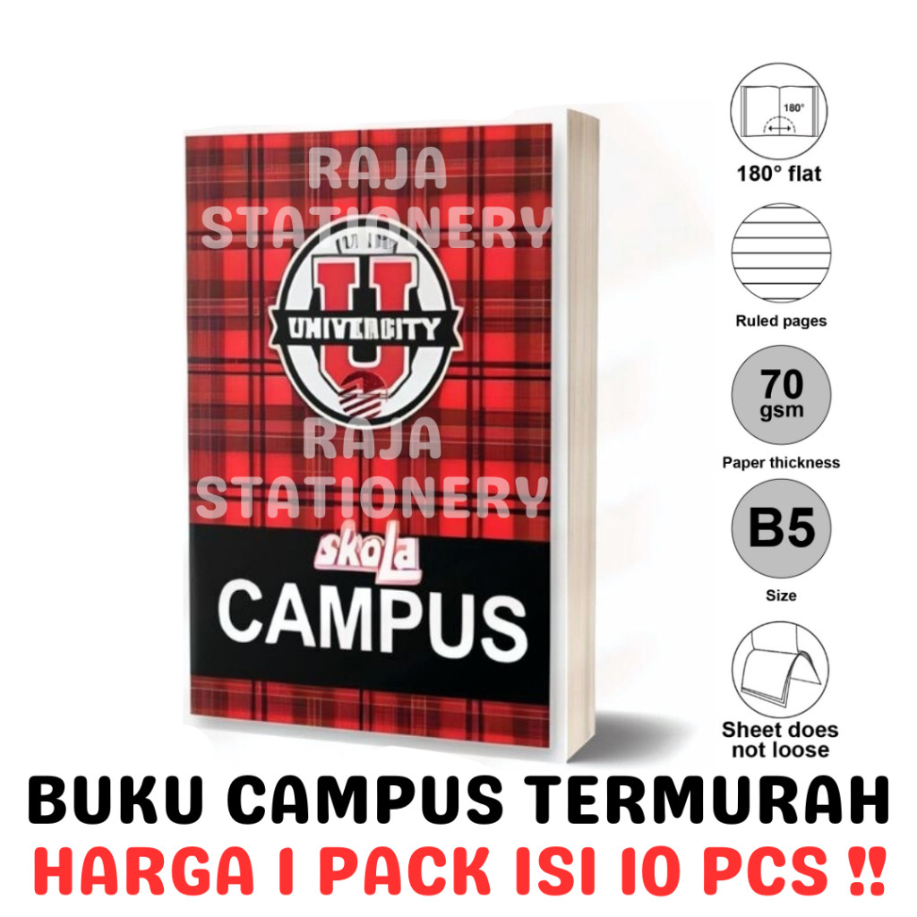 

BUKU TULIS CAMPUS SKOLA BY BIG BOSS CAMPUS 50 LEMBAR CAMPUS NOTEBOOK 36 SHEET B5 BOXY [10PCS] – Raja Big Box