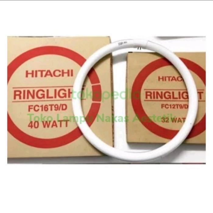 PREMIUM HITACHI lampu TL ring 32w 40w kuning