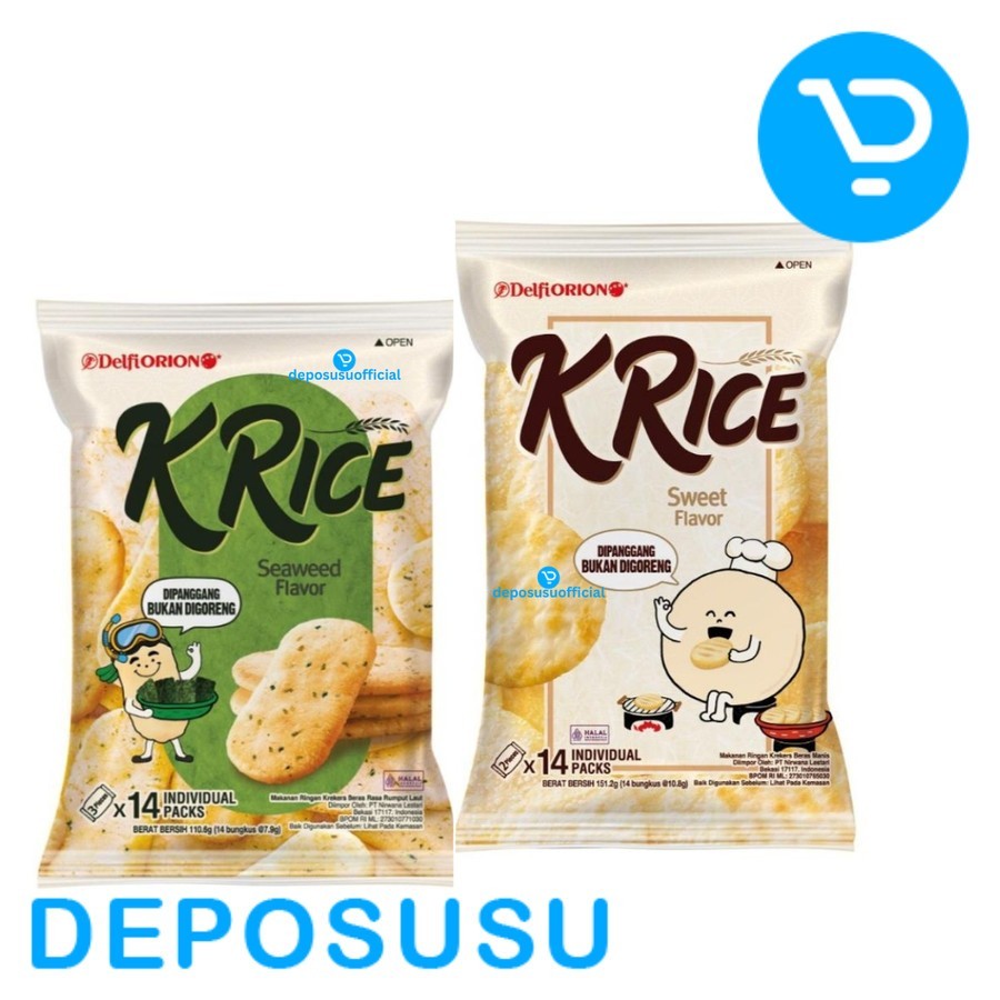 

K'rice KRICE Delfi Orion Orice Crackers ORIGINAL/SWEET SEAWEED POTATO