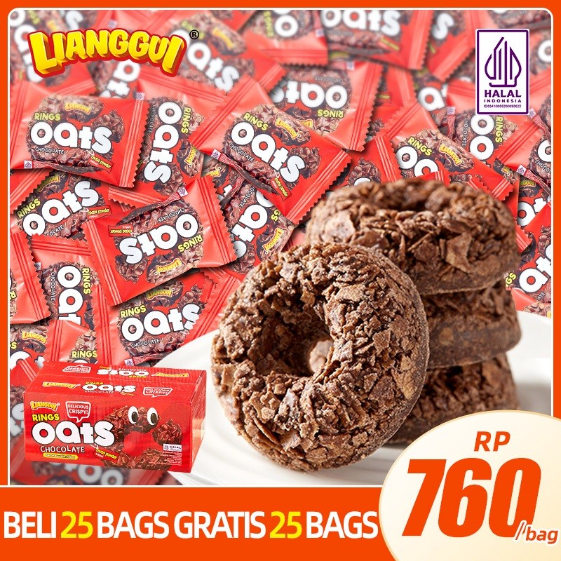 

Buy25Get25 Lianggui Oat Chocolate Ring Cemilan Enak Anak Snack Halal Praktis Kantor/Keluarga