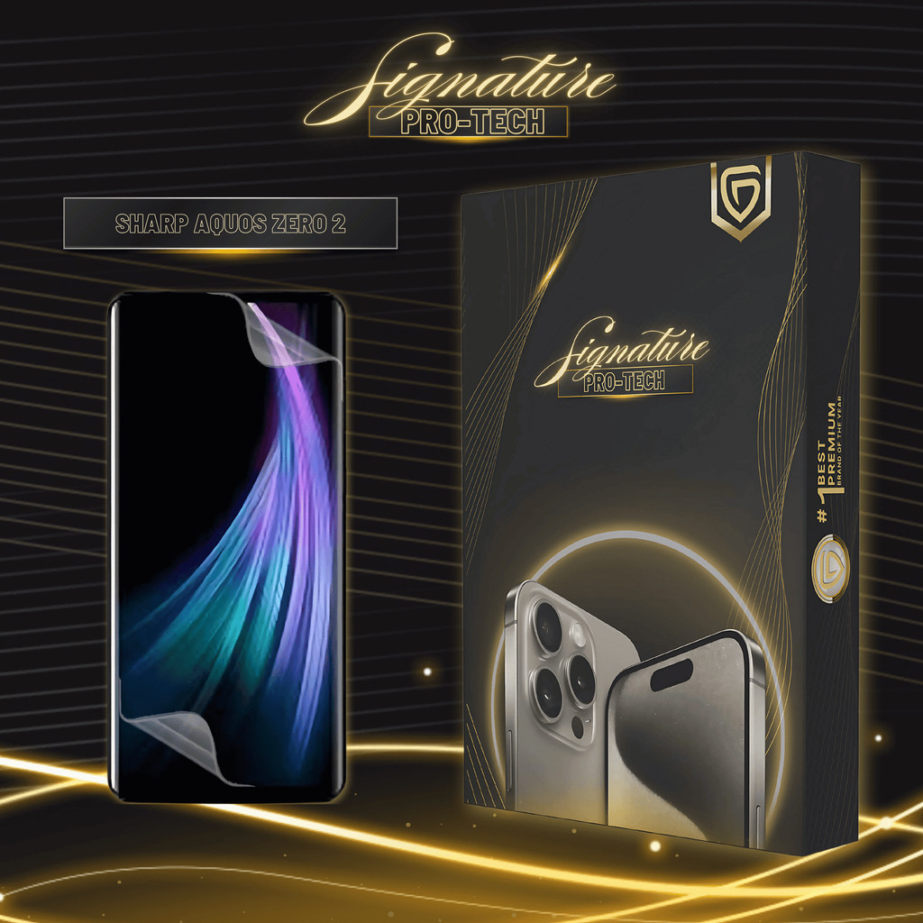 UniPhon SIGNATURE PRO-TECH - Premium Anti-Scratch Protector for Sharp Aquos Zero2 / Screen Guard Cas