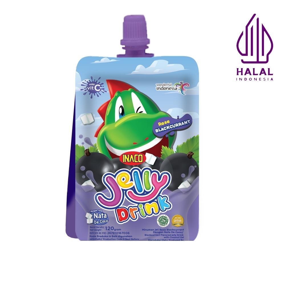 

[PACK ISI 5] Minuman Inaco Jelly Drink Rasa Blackcurrant Stroberi Mangga 120gr