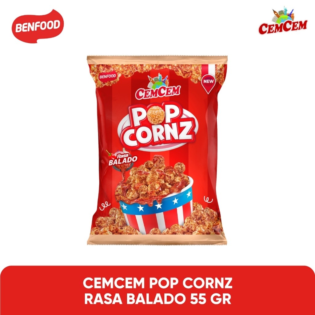 

Cem Cem Popcornz Rasa Caramel / Balado / Cokelat 55gram