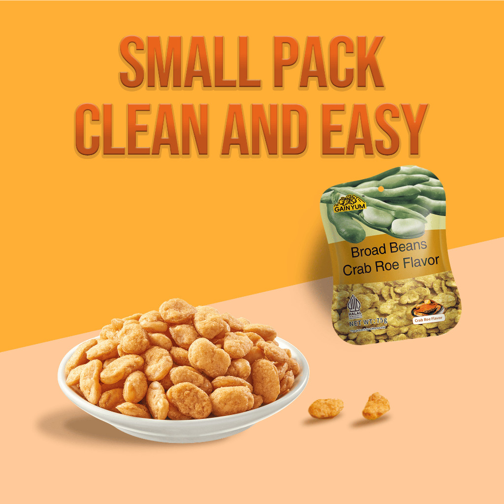 

Gain Yum - Kacang Koro Rasa Telur Kepiting Kam Yuens Broad Beans Crab Roe Flavor 285G [Chinese
