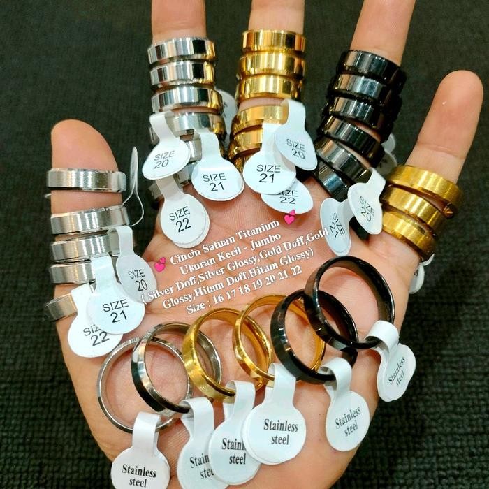 PREMIUM Et 82 COD CINCIN JUMBO titanium,Cincin ukuran besar sampai kecil,Cincin size 15 16 17 18 19