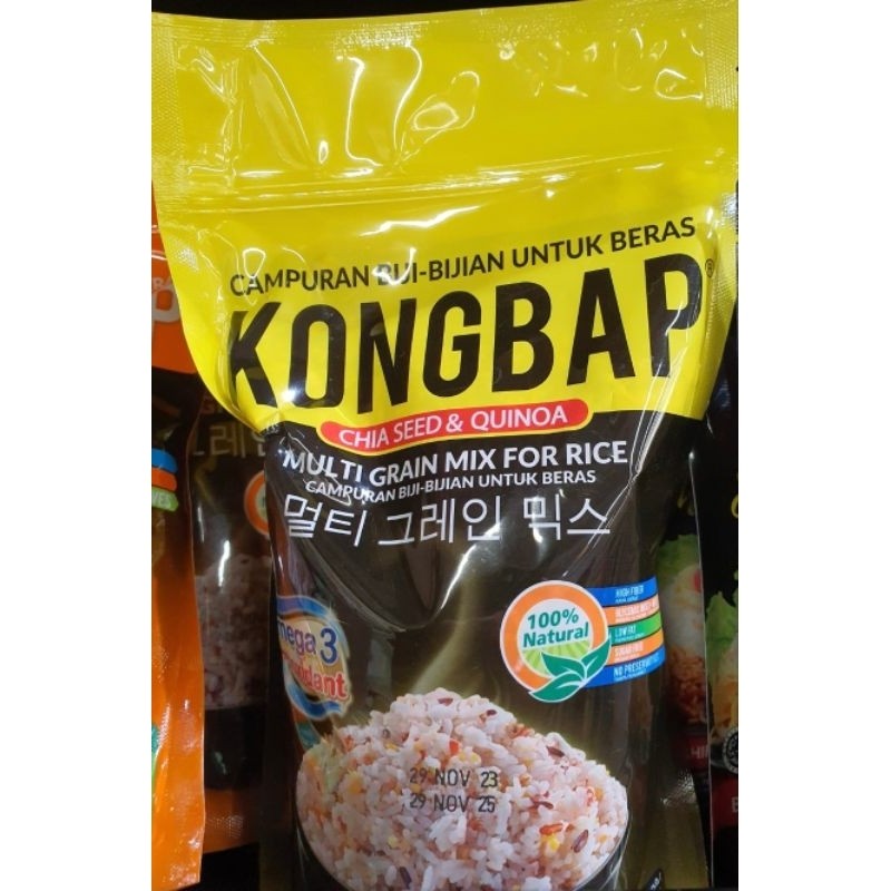 

Kongbap Chia Seed & Quinoa 1kg Free Dus Expired Oktober 2026 Kuning