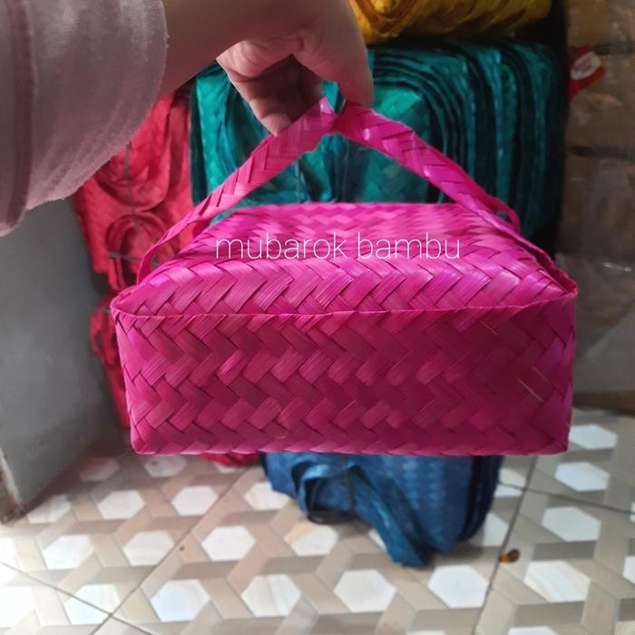 besek warna jinjing/besek bambu jinjing/besek cangking 25cm