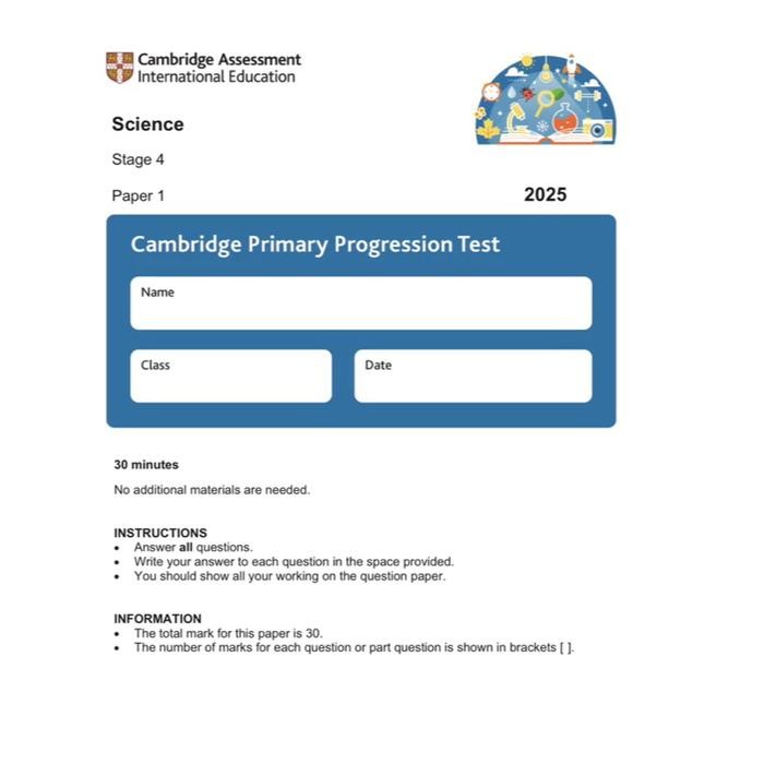 

TERBARU!!! [HARDCOPY] CAMBRIDGE PRIMARY PROGRESSION TEST TAHUN 2025 READY