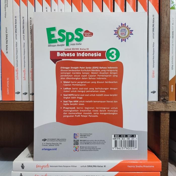 

TERLARIS BUKU ESPS BAHASA INDONESIA KELAS 3 SD KURIKULUM MERDEKA ERLANGGA READY