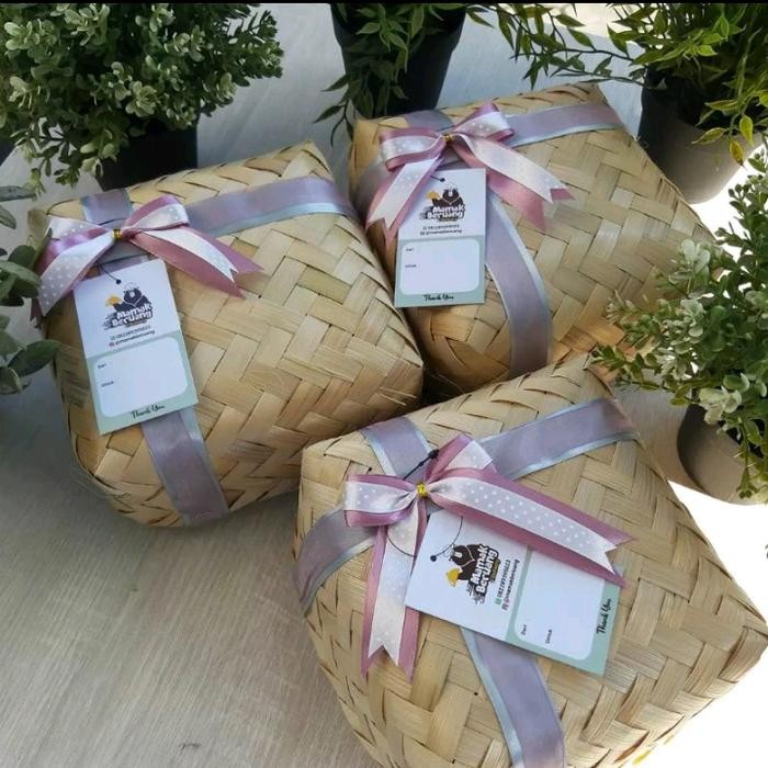 BESEK ANYAM BAMBU 18X18 SEPASANG / BESEK KENDURI