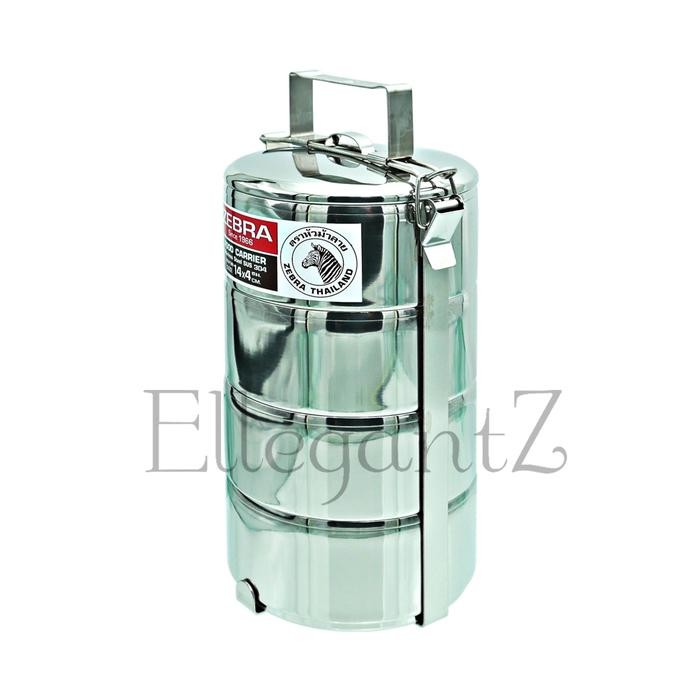 Rantang Makan Stainless Steel Zebra 4 Susun Diameter 14Cm ( 150144 )