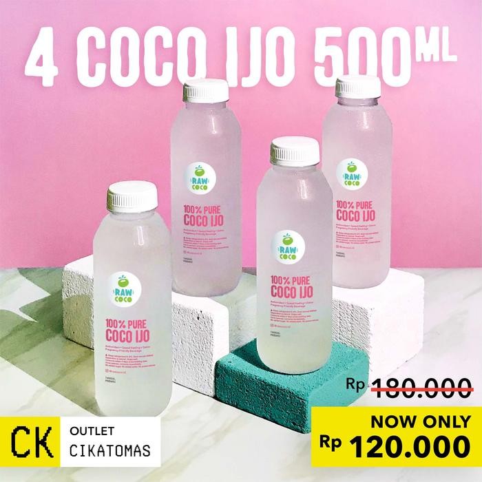 

Caraka.store1 Paket 4x Coco Ijo 500ml - Air Kelapa Hijau Murni