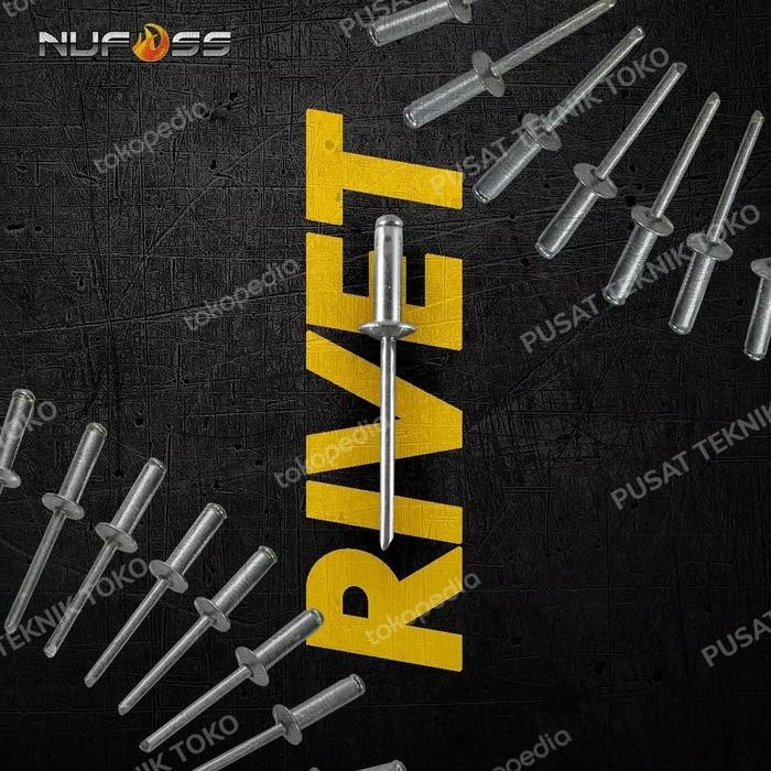 monggo] NUFFOS PAKU RIVET 4.8 MM - BLIND RIVET 4.8 MM x 11 MM - NUFFOS 640