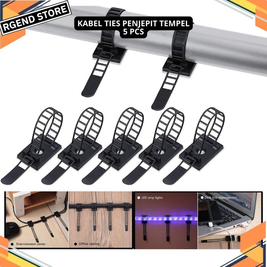 1 PCS Kabel Ties Tempel Penjepit Kabel Tembok Dinding Pengikat Kabel Zip Cable Organizer Management