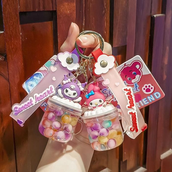 

yang dicari@@@@] NEW Gantungan Kunci Kuromi Isi Air Bubble Gliter Key Chain Korea Viral Cinnamoroll