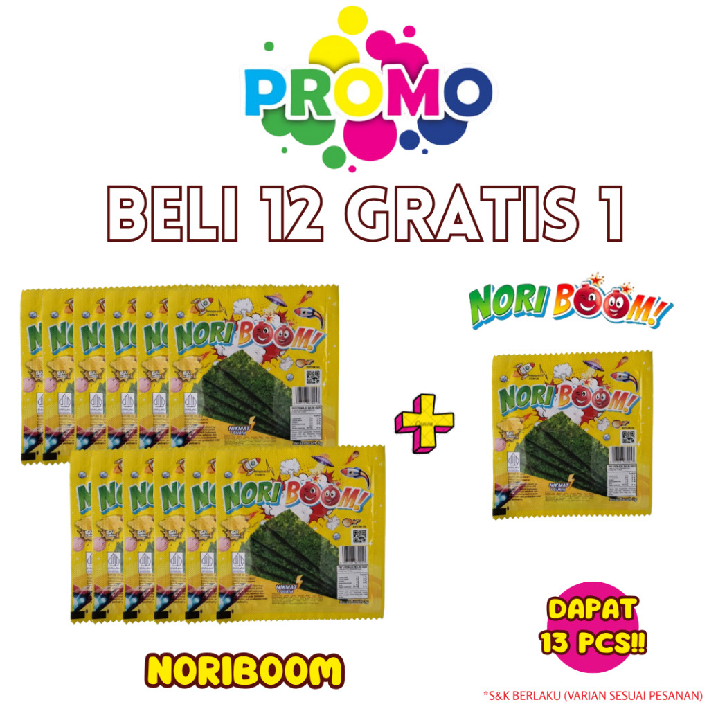 

Nori boom snack rumput laut 5 rasa