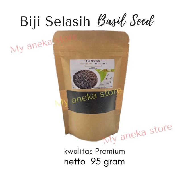 

Biji selasih / basil seed import kualitas premium 100gr merk minoru