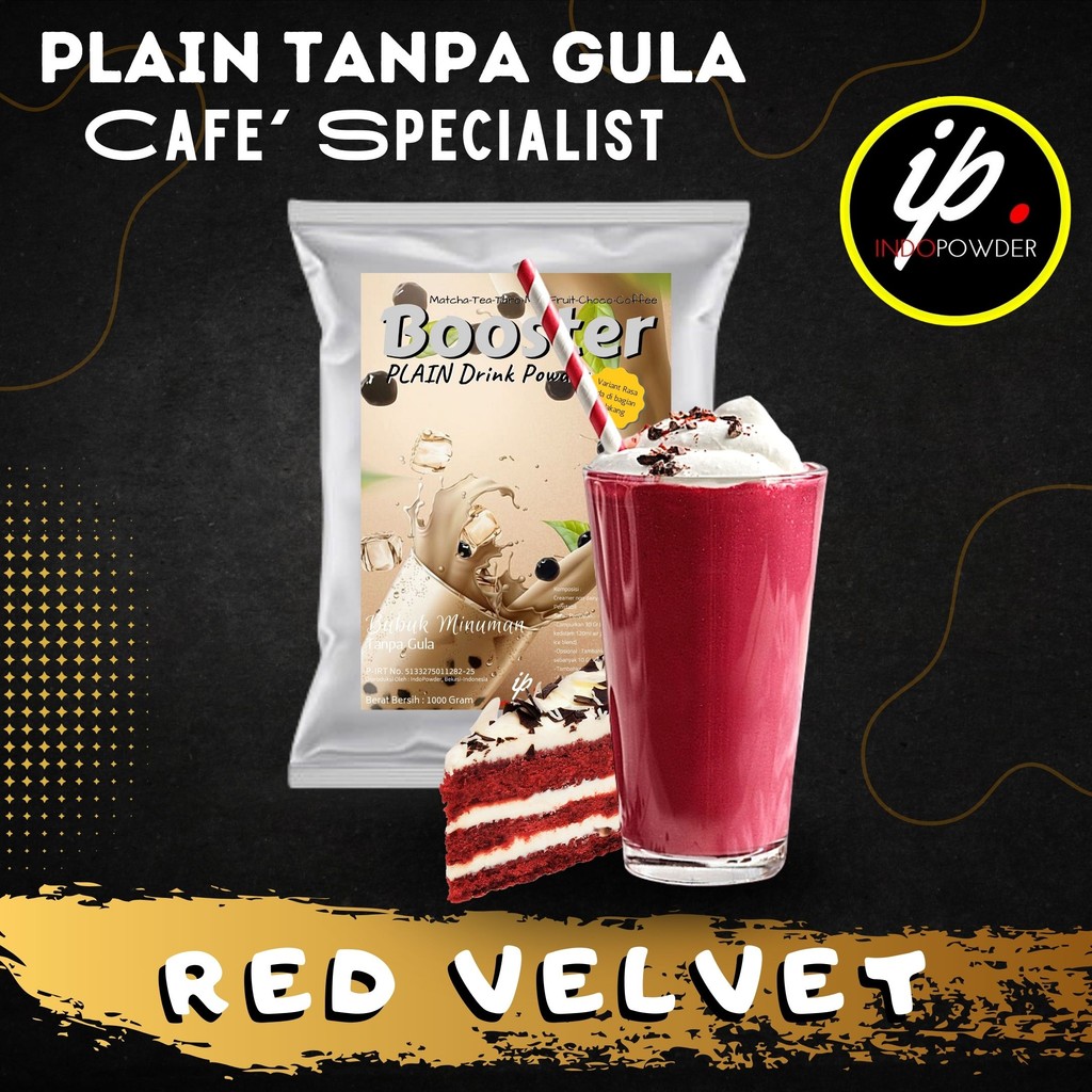 

IP Jakarta - Bubuk Minuman TANPA GULA / PLAIN Rasa REDVELVET 1Kg Untuk Cafe, Resto & Usaha Minuman