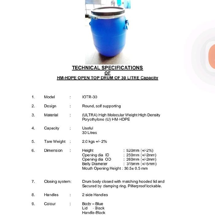 Tong Plastik 30 Liter Baru