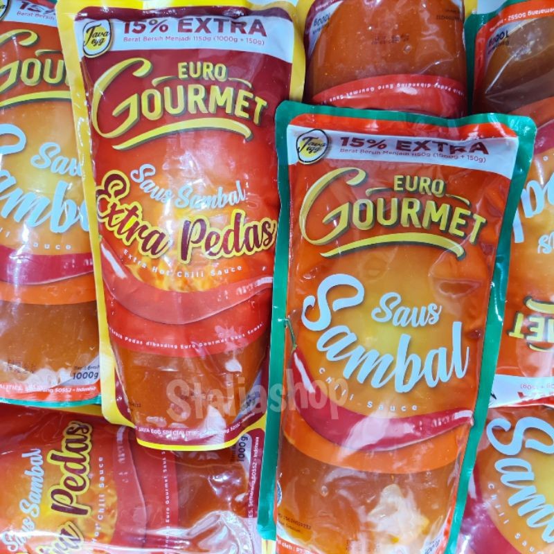 

Saus sambal Euro Gourmet 1kg / 500gr Saus Tomat Saus Extra Pedas