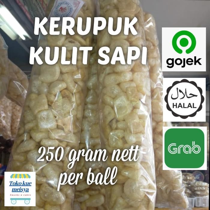 

JTTOP" KERUPUK KULIT HALAL /KRUPUK JANGEK/RAMBAK ISI 250 GRAM