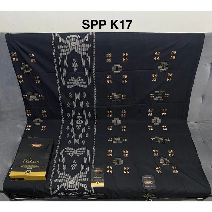 SARUNG KETJUBUNG PLATINUM GOLD SPP HITAM PUTIH