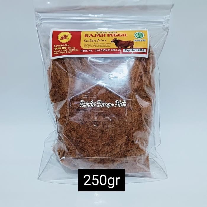 

JTTOP" ABON SAPI GAJAH INGGIL TANPA PENGAWET & NON MSG MANIS/ORIGINIAL 250GR