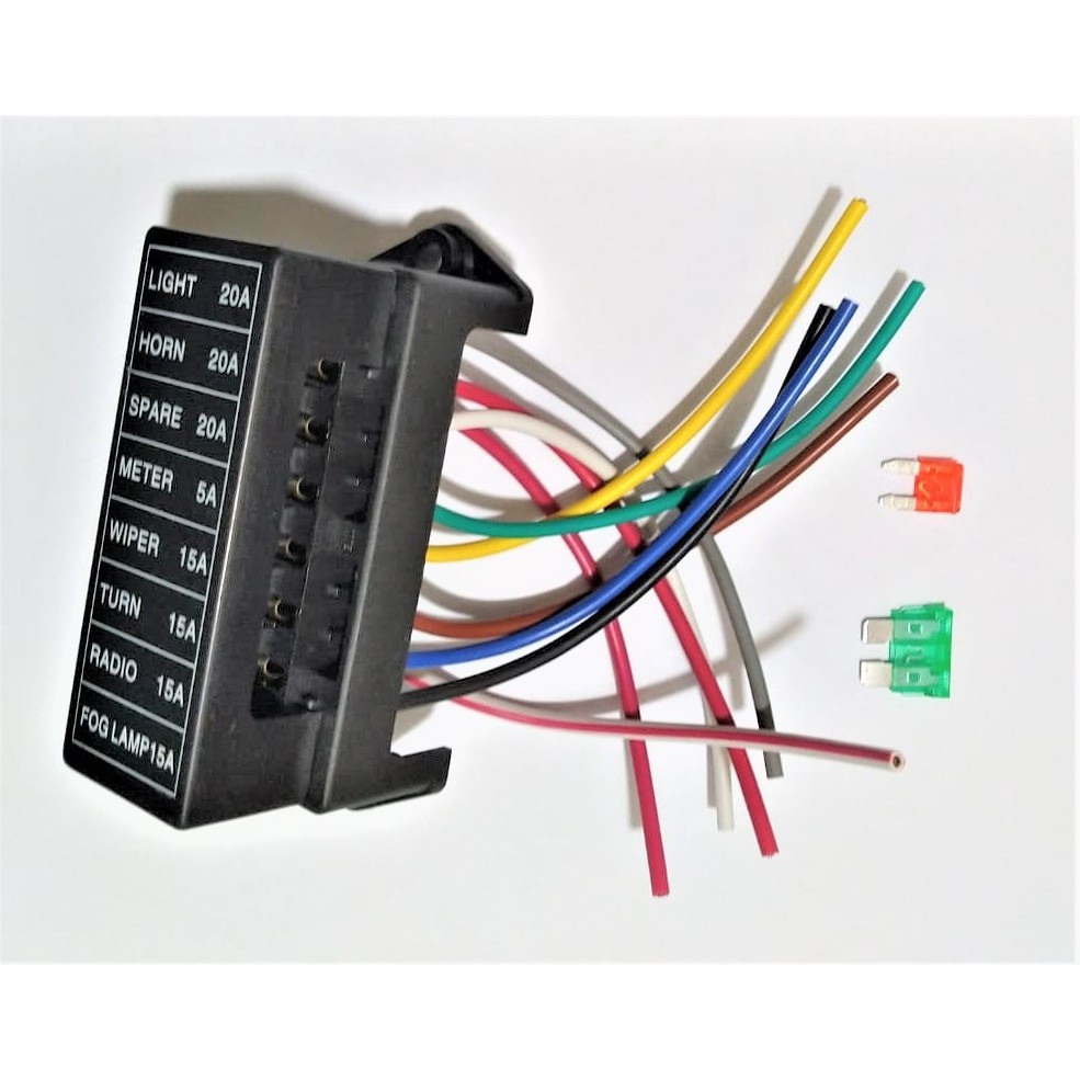 Box sekering Mobil 12v 24v universal fuse box holder . rumah sekring 8 port box sekring universal