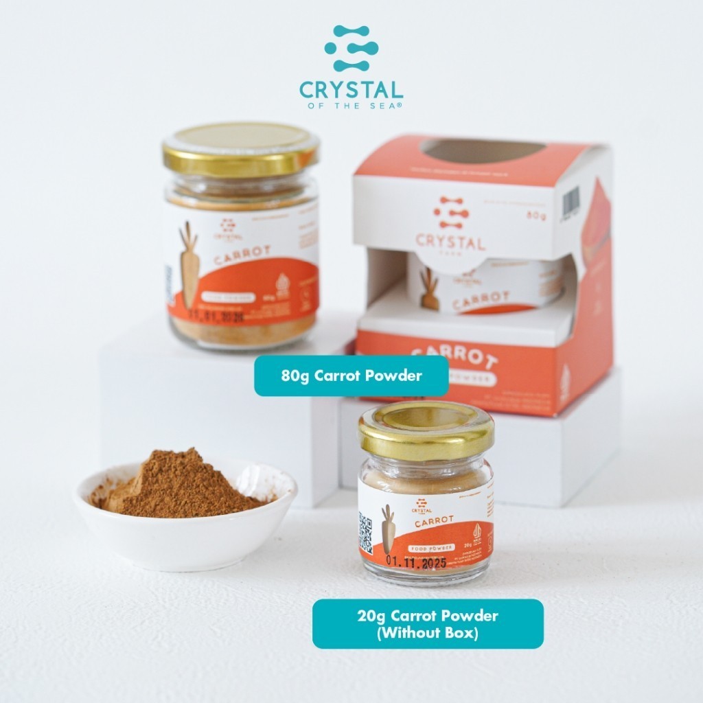 

Omahjajanan Crystal Farm Carrot Food Powder (20Gr) / Bubuk Sayuran Wortel / Bumbu Mpasi Natural /