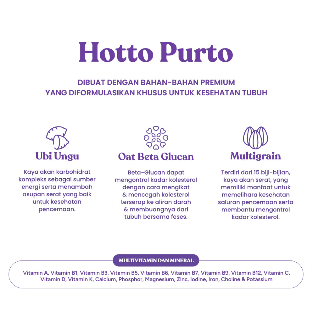 

Omahjajanan Hotto Purto Pouch Multigrain 1 Pouch 16 Sachet
