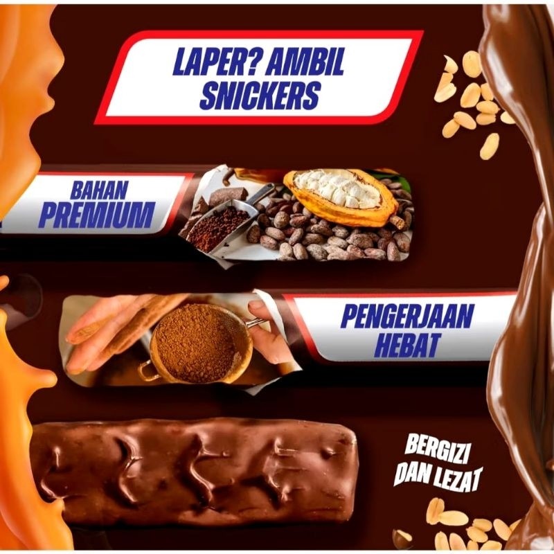 

Omahjajanan Snickers Cokelat 35Gr & 51Gr X 24 Pcs Snickers Peanuts Caramel Bar Chocolate Food Coklat
