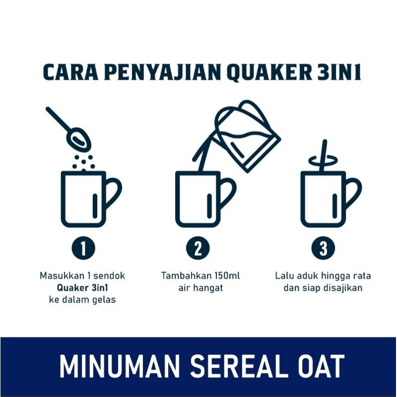 

Sega Tungtung Quaker 3In1 Rasa Berryburst 8 Sachet - Minuman Sereal Oats