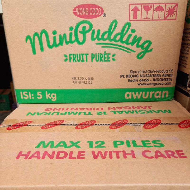 

Sega Tungtung !! !! Wong Coco Mini Pudding Curah Kemasan 1 Kg Exp Februari 2026