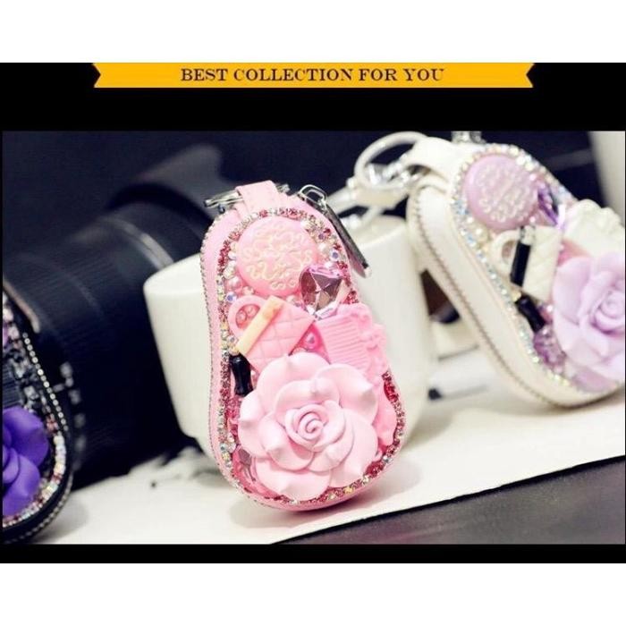 SALE TERBARU DOMPET KOTAK // GANTUNGAN KUNCI MOBIL DAD CROWN CANEL BLING BLINK IMPOR KULIT ANNA SUI