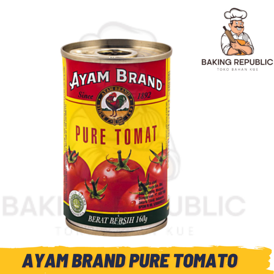

Sega Tungtung Ayam Brand Tomato Pure 160Gr Ayam Brand Pure Tomat