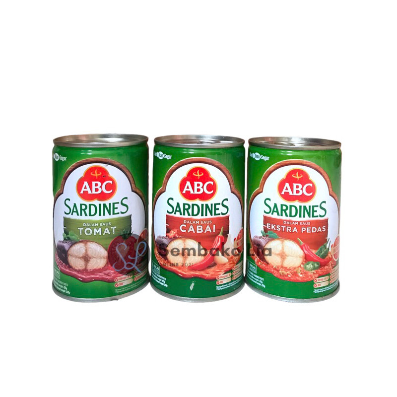 

Sega Tungtung Sarden Abc Sardines Tomat Cabai Extra Pedas 425Gr