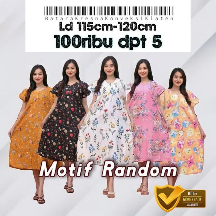 Daster Jumbo 100ribu Dapat 5 Bunga Busui hits