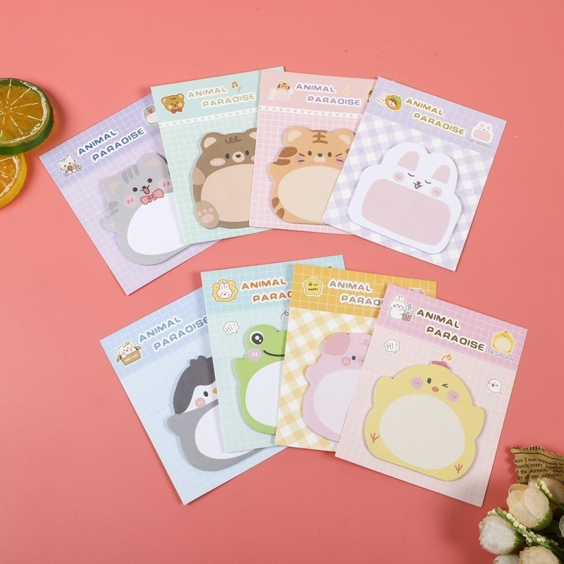 

T&Y STICKY NOTES MOTIF HEWAN LUCU TEMPELAN KERTAS MINI CATATAN MEMO NOTE KARAKTER BINATANG BINATANG