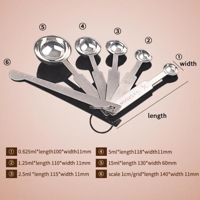 

Bakest Measuring Spoon Stainless Steel / Sendok Ukur / Ukuran Takar